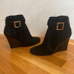 Tory Burch Wedged Booties - Black Suede, S 8